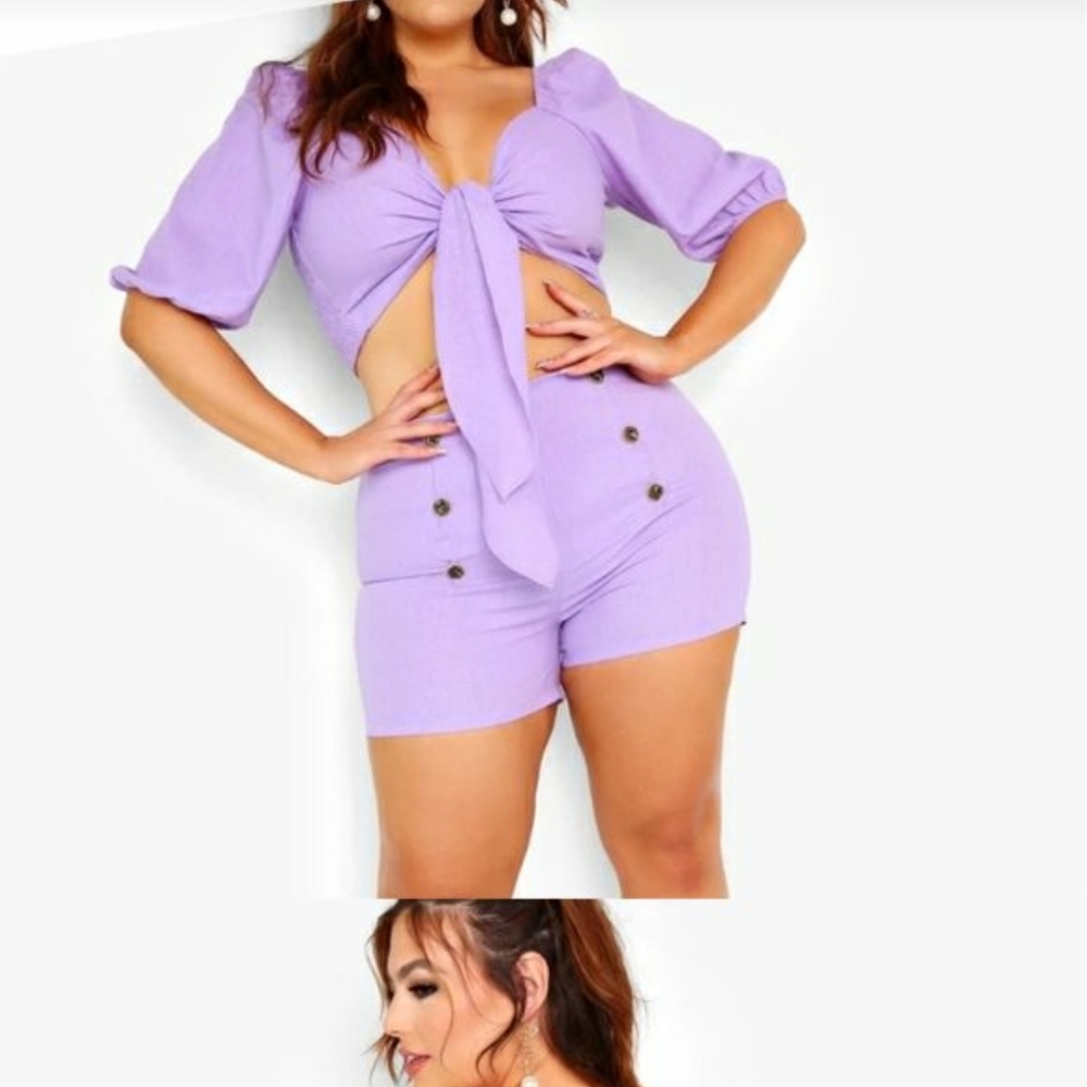 Rebdolls purple linen set